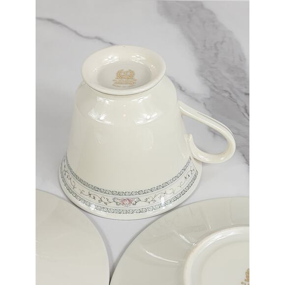 Lenox Charleston China Tea Cup Saucer Porcelain Ivory Year 90s Dinnerware USA x3 - Picture 14 of 16